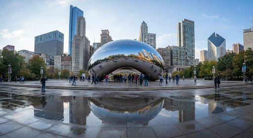 Cloud Gate sculpture, The Bean